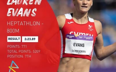 Lauren Evans at the Commonwealth Games