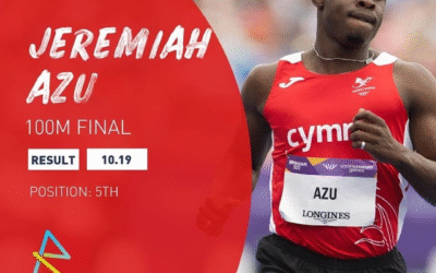 Jeremiah Azu at the Commonwealth Games